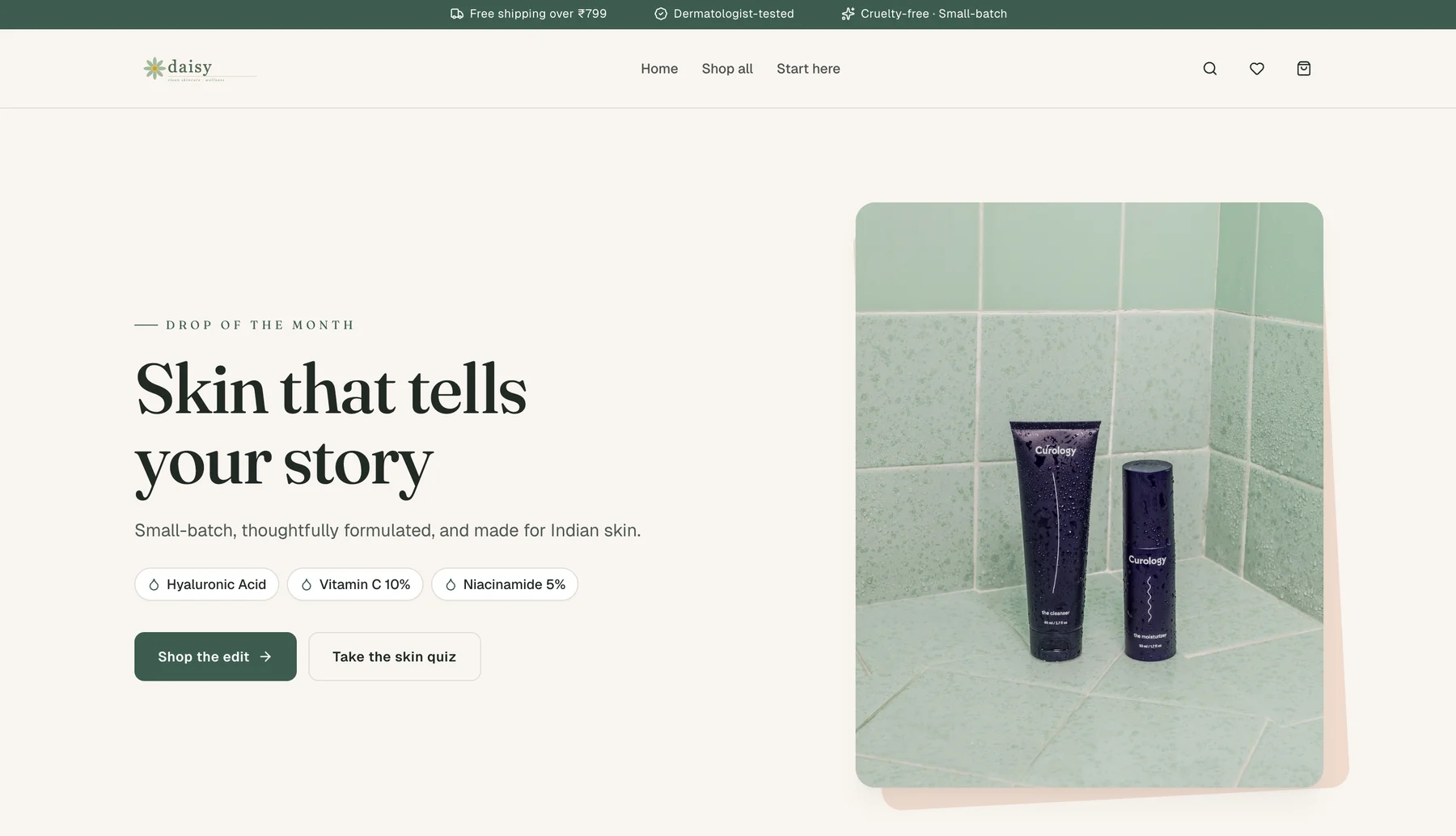 Daisy theme — Clean skincare
